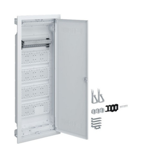 Hager VU60WWH Multimedia, volta, UPV, 5-reihig, mit geschlitzter Kunststofftür