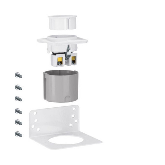 Hager VZ00APZ Steckdose Schuko, universal, mit Haltewinkel, für APZ, mit Euroadapter