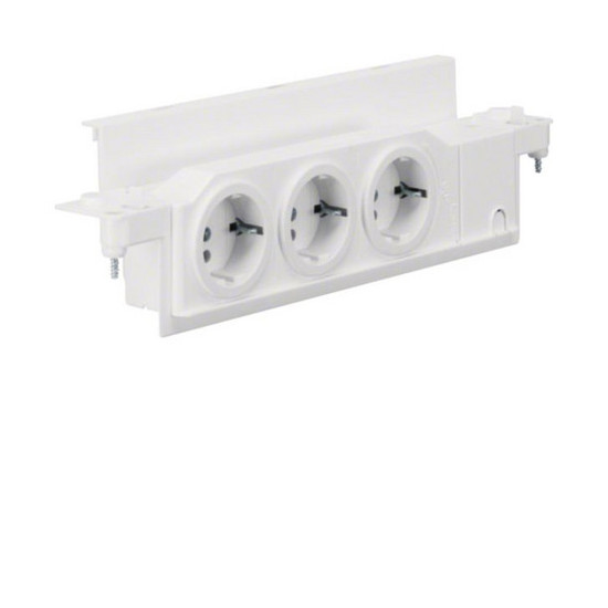 Hager VZ00UP Schuko-Steckdose, volta, 3fach, drehbar, für UPV im Austausch eines Schiebers