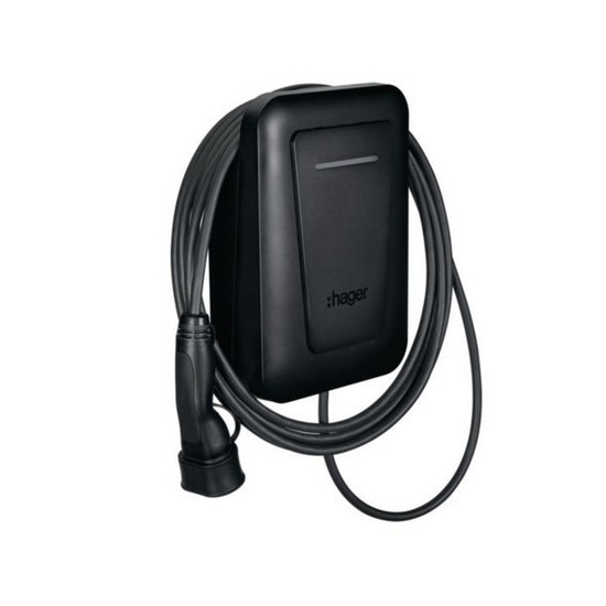 Hager XVL122C Ladestation witty plus Ladekabel 22kW 6,5m MID OCPP Dienstwagen PV-Überschuss