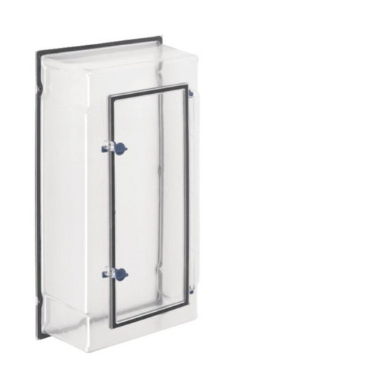 Hager ZAY450AT Zählerfeldabdeckung, Zubehör, IP54, 450 mm, Klarsicht, mit Tür, für 3.HZ