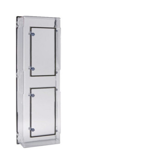 Hager ZAY750AT Zählerfeldabdeckung, Zubehör, IP54, 750 mm, Klarsicht, mit Tür, für 3.HZ