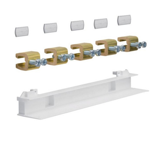 Hager ZM15F Sammelschienenverbinder, Feld/Feld, universZ, 5-polig, CU 12x5mm, 250A