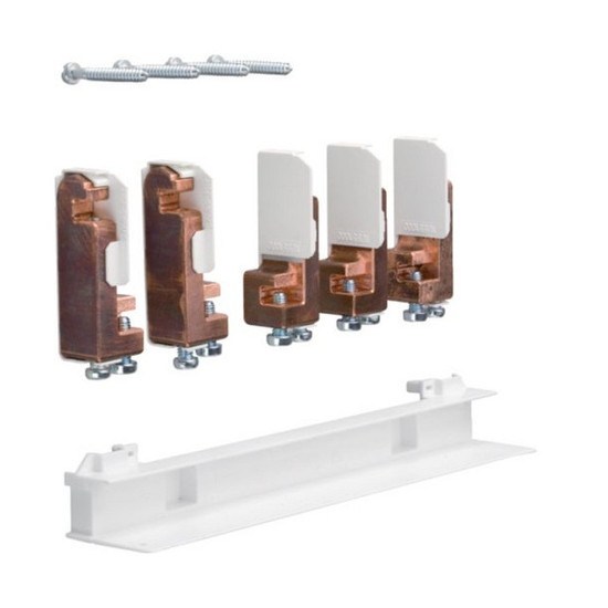 Hager ZM15H Sammelschienenverbinder, univ.Z, Feld/Feld, ungl. Niveau, 5-p, CU 12x5mm, 250A