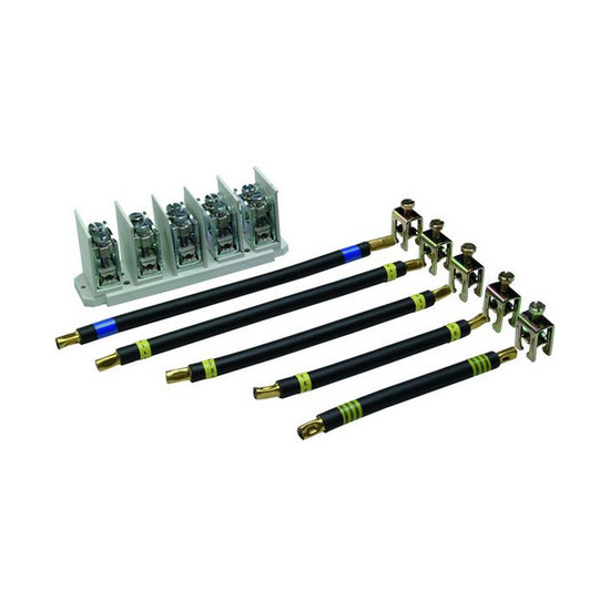 Hager ZM15U Anschlusssatz, uni.Z, 5-p., Klemmb. 35-95qmm, Kab. 50qmm, f. U84LU, Einsp. unten