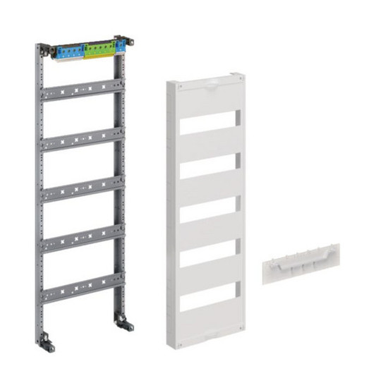 Hager ZU15S Verteilerfeld, univers Z, Höhe 750mm, 5-reihig, 1-feldig, PE/N waagerecht