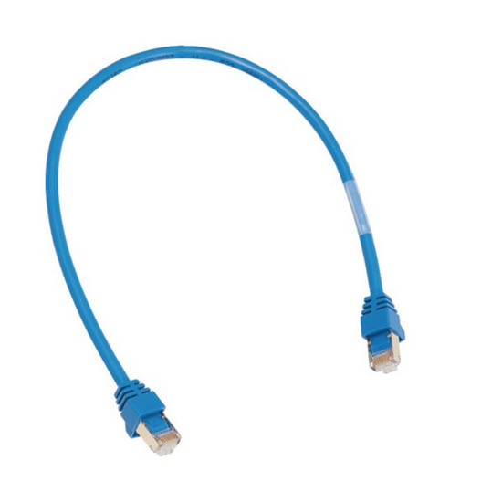 Hager ZZ45WAN500 Patch-Leitung mit 2xRJ45 Stecker für WAN-Anwendung, Farbe blau, Länge 5 m