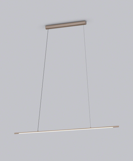 Helestra LEDA LED Pendelleuchte 12W dimmbar 90Ra warmweiss Coffee Aluminium satiniert 130cm