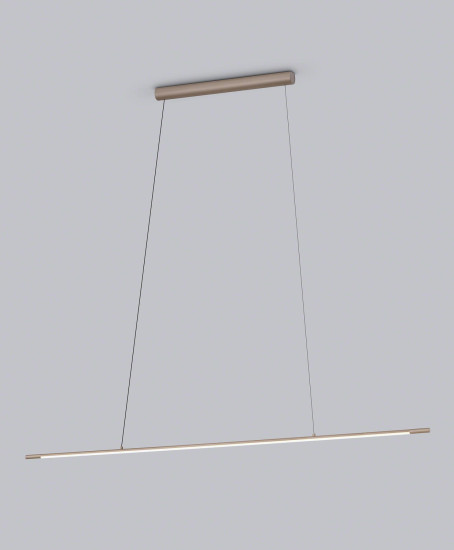 Helestra LEDA LED Pendelleuchte 14W dimmbar 90Ra warmweiss Coffee Aluminium satiniert 155cm