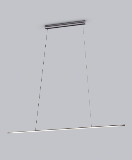 Helestra LEDA LED Pendelleuchte 14W dimmbar 90Ra warmweiss Titangrau eloxiert Aluminium satiniert 155cm