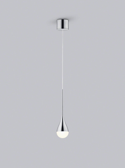 Helestra DUC LED Pendelleuchte 9W dimmbar IP44 90Ra warmweiss Chrom Aluminium satiniert Ø7cm