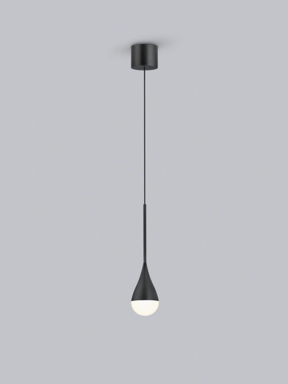 Helestra DUC LED Pendelleuchte 9W dimmbar IP44 90Ra warmweiss Mattschwarz Aluminium satiniert Ø7cm