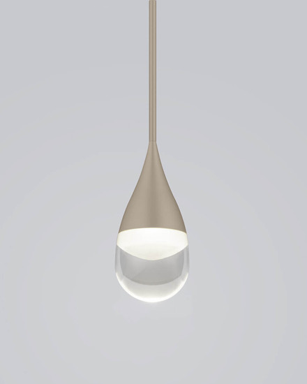 Helestra DEEP LED Pendelleuchte 9W dimmbar 90Ra warmweiss Coffee Aluminium Glas teilsatiniert Ø8cm
