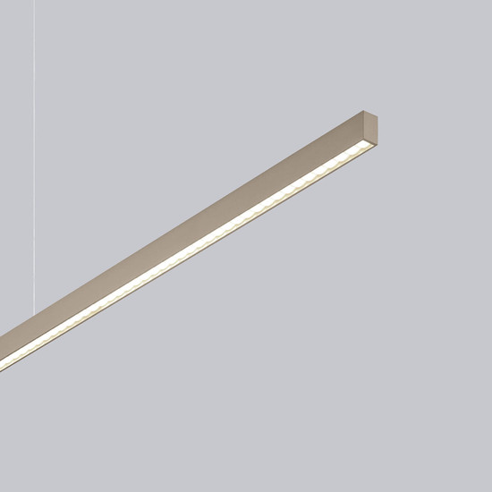 Helestra LOOPY-evo LED Pendelleuchte 42W dimmbar 90Ra warmweiss Coffee Aluminium 169cm