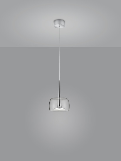 Helestra FLUTE LED Pendelleuchte 8W dimmbar 90Ra Warmweiss Chrom 16/2001.04