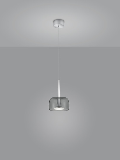 Helestra FLUTE LED Pendelleuchte 8W dimmbar 90Ra Warmweiss Chrom 16/2001.04