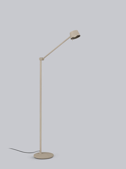 Helestra SEN LED Stehleuchte 7W dimmbar 90Ra warmweiss schwenkbar Sand Aluminium 166cm