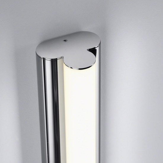 Helestra LOOM-2 LED Wandleuchte 12W IP44 90Ra Steuerbare Lichtfarbe, warm-/neutralweiss Chrom Stahl satiniert
