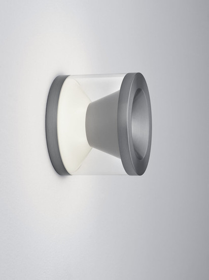 Helestra PORO LED Wandleuchte 7W dimmbar 90Ra warmweiss Titangrau eloxiert Aluminium klar