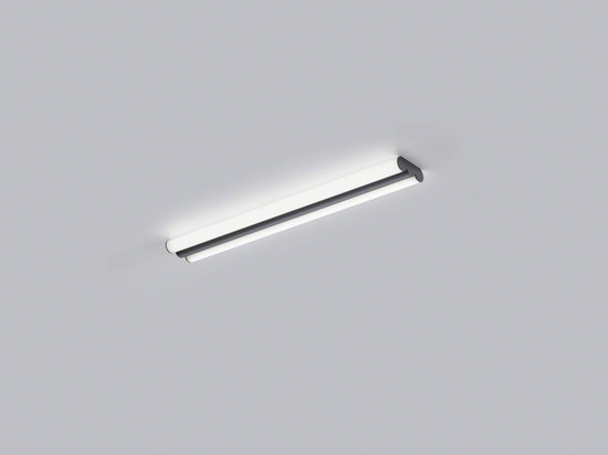Helestra LOOM LED Wand- und Deckenleuchte 24W IP44 90Ra Steuerbare Lichtfarbe, warm-/neutralweiss Mattschwarz Stahl satiniert