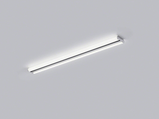 Helestra LOOM LED Wand- und Deckenleuchte 36W IP44 90Ra Steuerbare Lichtfarbe, warm-/neutralweiss Chrom Stahl satiniert