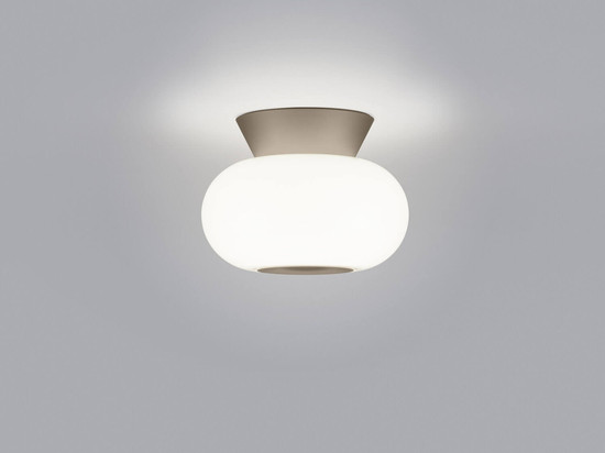 Helestra SAPO LED Deckenleuchte 12W dimmbar 90Ra warmweiss Coffee Aluminium Opalglas weiß