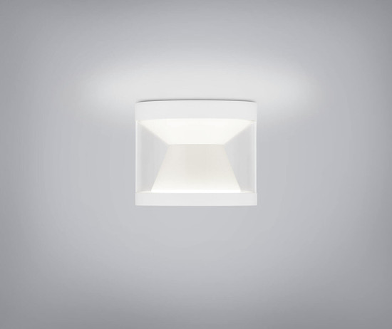 Helestra PORO LED Deckenleuchte 10W dimmbar 90Ra warmweiss Mattweiß Aluminium klar