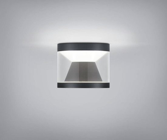 Helestra PORO LED Deckenleuchte 10W dimmbar 90Ra warmweiss Mattschwarz Aluminium klar
