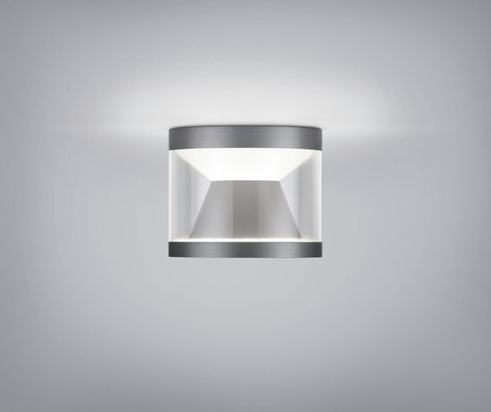Helestra PORO LED Deckenleuchte 10W dimmbar 90Ra warmweiss Titangrau eloxiert Aluminium klar
