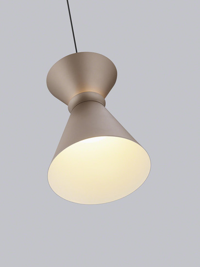 Helestra LUK LED Pendelleuchte 12W dimmbar 90Ra warmweiss Coffee Aluminium satiniert Ø15cm