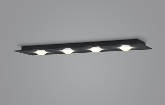 Helestra NOMI LED Deckenleuchte 28W dimmbar 90Ra Warmweiss Schwarz 5-5060.22