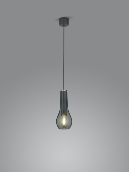 Helestra GARA E27 Pendelleuchte max.60W/60W 90Ra Schwarzchrom 6-5065.64