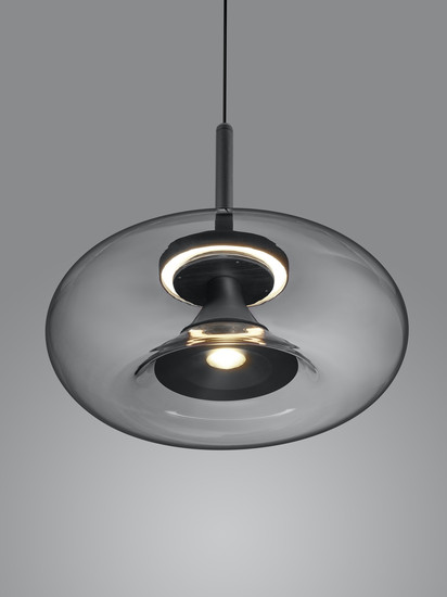 Helestra SICA LED Pendelleuchte 17W dimmbar 90Ra Warmweiss Mattschwarz 6-5080.22