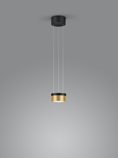 Helestra ODA LED Pendelleuchte 25W dimmbar 90Ra Warmweiss Schwarz 6-5086.28