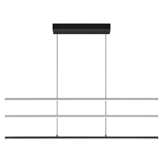 Hell LED Pendelleuchte Queens 2.0 dimmbar 34W CCT steuerbare Lichtfarbe stufenlos warm- bis tageslichtweiss 95Ra Schwarz 121x3,5cm 20606/1-06