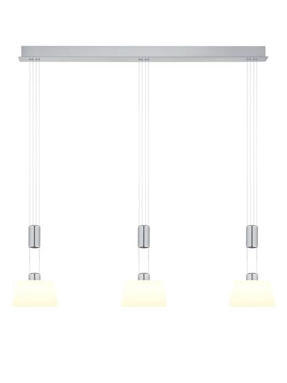 Hell Elegance LED Pendelleuchte Warmweiss Dimmbar höhenverstellbar Nickel 20642/3-92