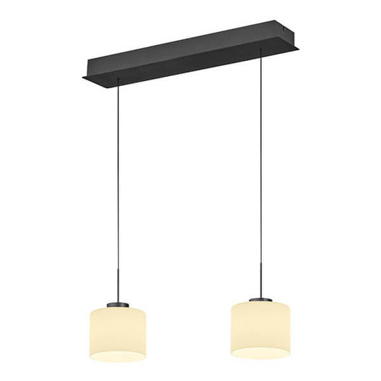 Hell LED Pendelleuchte Abby dimmbar 12W warmweiss 90Ra B-Link Anthrazit matt Opalglas 64x15cm 20660/2-39
