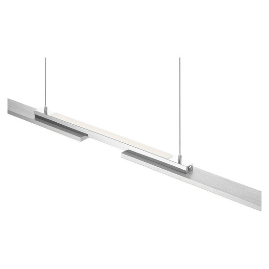 Hell LED Pendelleuchte More dimmbar 37W CCT steuerbare Lichtfarbe 3-stufig extrawarm- bis neutralweiss 90Ra Nickel matt 130x6cm 20667/3-92