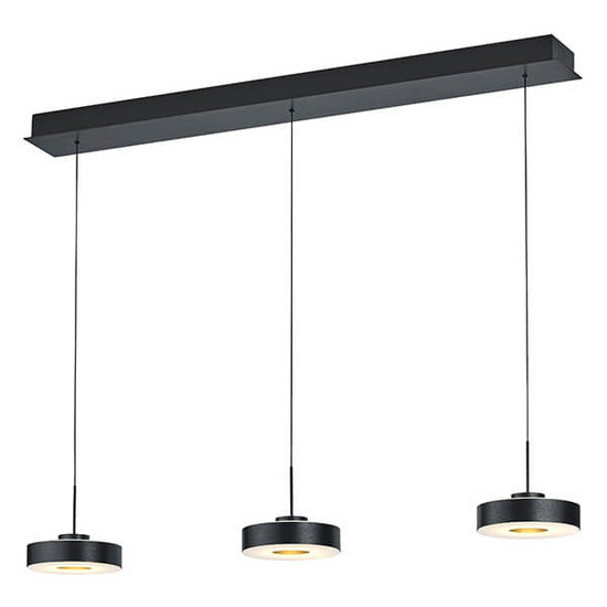Hell LED Pendelleuchte Spencer dimmbar 18W warmweiss 90Ra B-Link Anthrazit matt Opalglas 110x18cm 20682/3-39