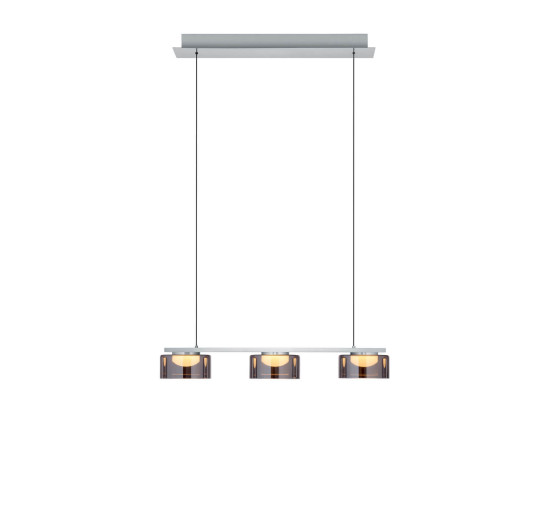 Hell Dune LED Pendelleuchte 3-fach steuerbare Lichtfarbe Dimmbar 30-150cm >90Ra Nickel 20685/3-92