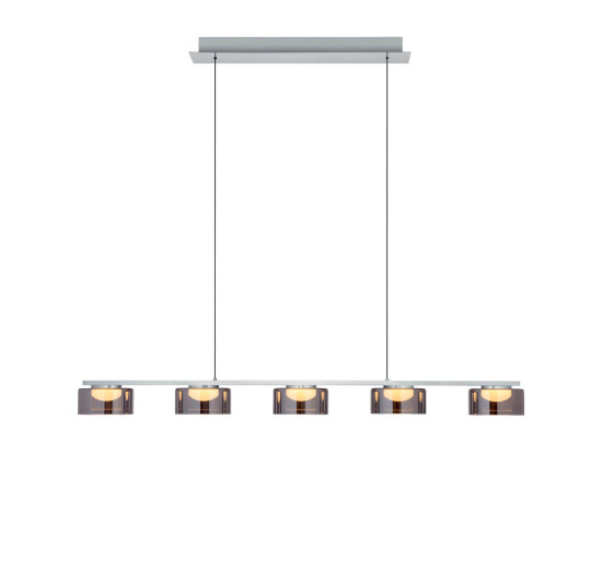 Hell Dune LED Pendelleuchte 5-fach steuerbare Lichtfarbe Dimmbar 30-150cm >90Ra Nickel 20686/5-92