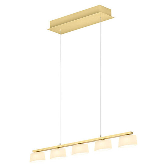 Hell LED Pendelleuchte View dimmbar 25W Dim to Warm extrawarm- bis warmweiss 90Ra Champagner Opalglas 85x6cm 20700/5-42