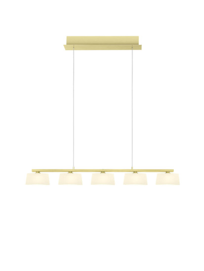 Hell View LED Pendelleuchte 5-fach steuerbare Lichtfarbe Dimmbar 60-180cm >90Ra Champagner 20700/5-42