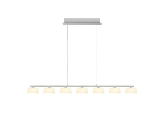 Hell View LED Pendelleuchte 7-fach steuerbare Lichtfarbe Dimmbar 60-180cm >90Ra Alu 20701/7-37