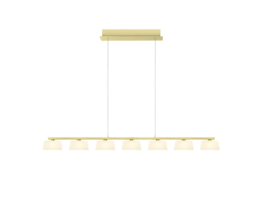 Hell View LED Pendelleuchte 7-fach steuerbare Lichtfarbe Dimmbar 60-180cm >90Ra Champagner 20701/7-42