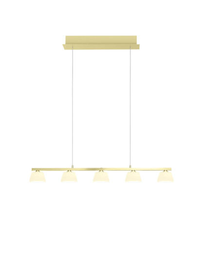 Hell Jane LED Pendelleuchte 5-fach steuerbare Lichtfarbe Dimmbar 60-180cm >90Ra Champagner 20702/5-42