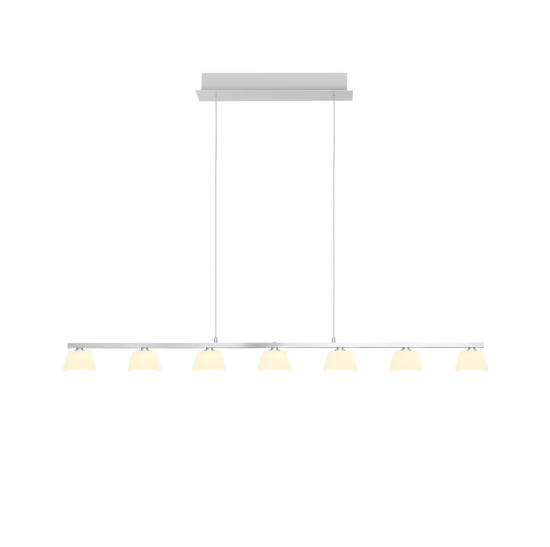 Hell Jane LED Pendelleuchte 7-fach steuerbare Lichtfarbe Dimmbar 60-180cm >90Ra Alu 20703/7-37