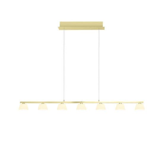 Hell Jane LED Pendelleuchte 7-fach steuerbare Lichtfarbe Dimmbar 60-180cm >90Ra Champagner 20703/7-42