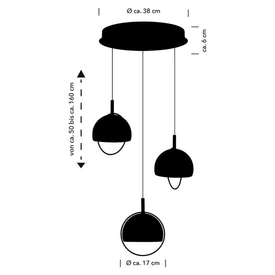 Hell LED Pendelleuchte Hoop dimmbar 33W warmweiss 90Ra B-Link Alu matt Ø43cm 20715/3-37