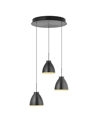 Hell Henry LED Pendelleuchte 3-fach Warmweiß Dimmbar 30-150cm >90Ra Anthrazit 20722/3-39